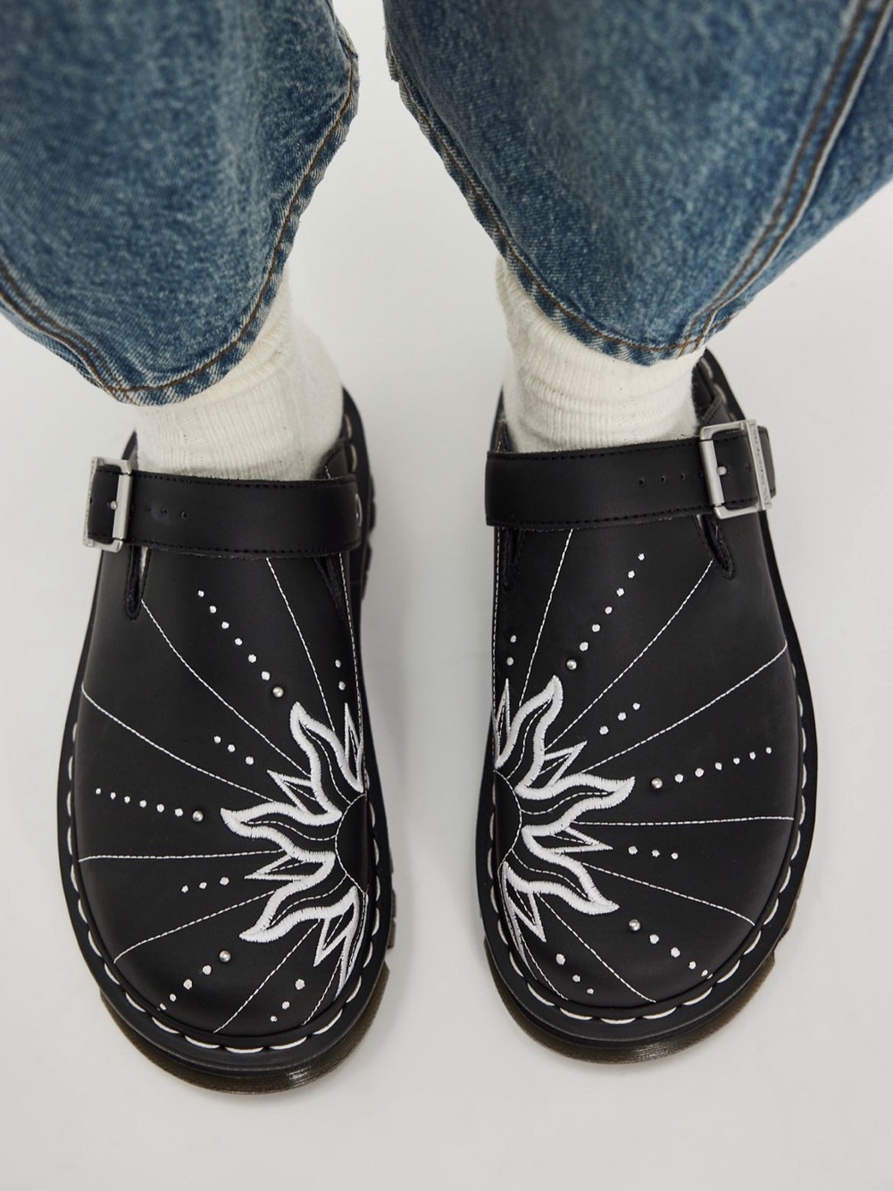 Dr Martins Black Solar Flare Mules